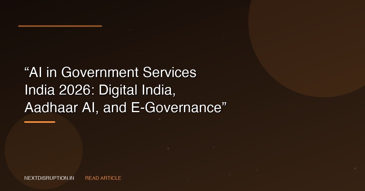 AI in Government Services India 2026
