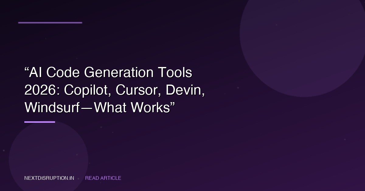 AI Code Generation 2026: Copilot, Cursor,