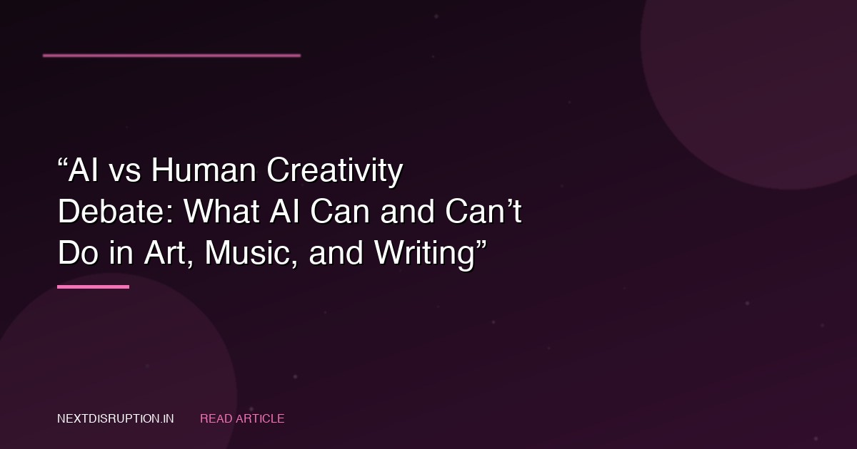 AI vs Human Creativity Debate
