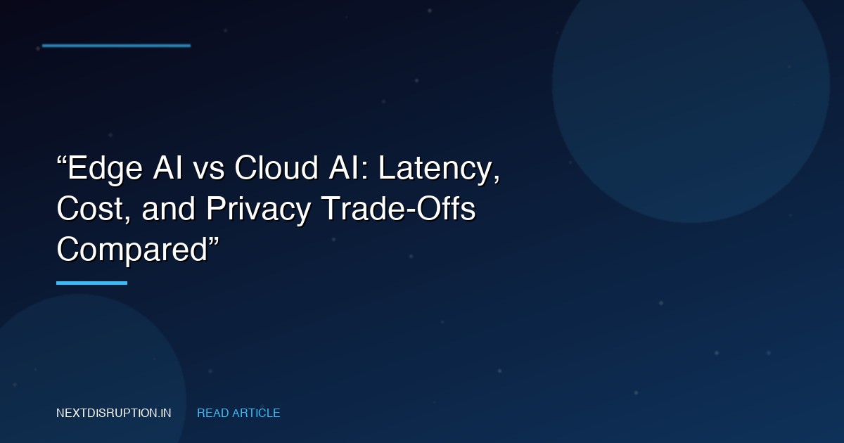 Latency, Cost, Privacy Trade-Offs